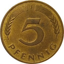 ФРГ 5 пфеннигов 1984 год (J)