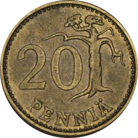 Финляндия 20 пенни 1968 год