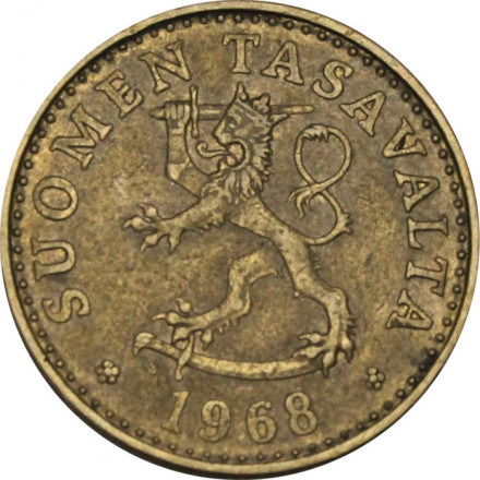 Финляндия 20 пенни 1968 год