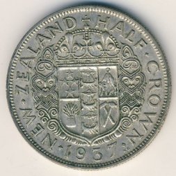 Новая Зеландия 1/2 кроны 1937 год