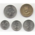 Набор из 5 монет Тонга 2015 год - Тупоу VI