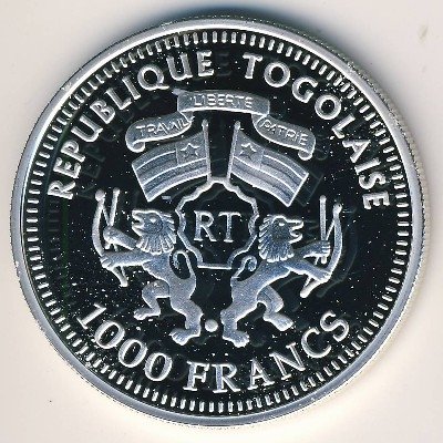 Того 1000 франков 2005 год