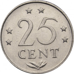 Антильские острова 25 центов 1980 год