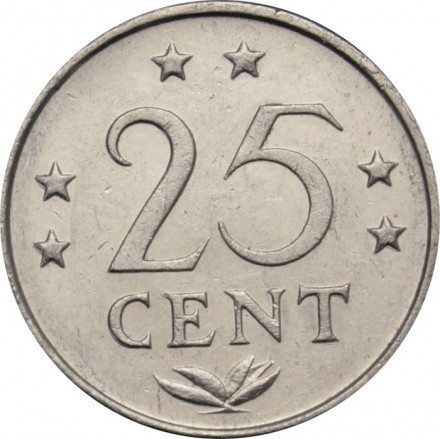 Антильские острова 25 центов 1980 год