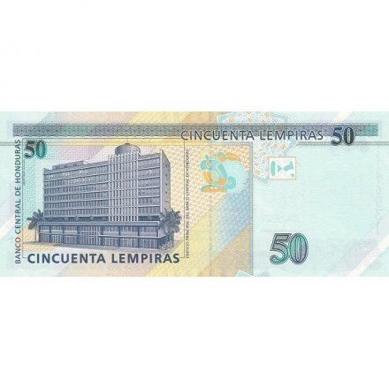 Гондурас 50 лемпир 2014 год - Основатель банка Хуан Мануэль Галвес UNC