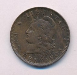 Аргентина 2 сентаво 1891 год