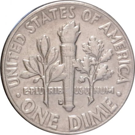 США 1 дайм (10 центов) 1962 год - Рузвельт (D)