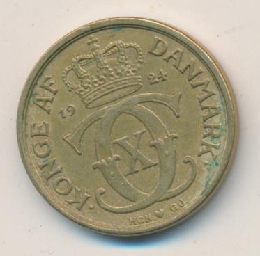 Дания 1/2 кроны 1924 год