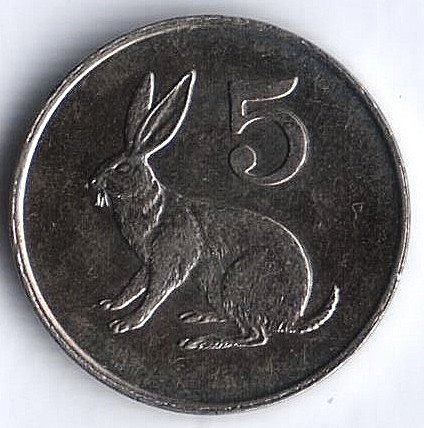 Зимбабве 5 центов 1989 год