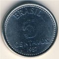Бразилия 5 сентаво 1987 год