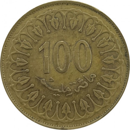 Тунис 100 миллимов 2013 год