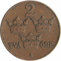 Швеция 2 эре 1934 год - Король Густав V 