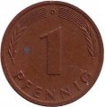ФРГ 1 пфенниг 1973 год (D)