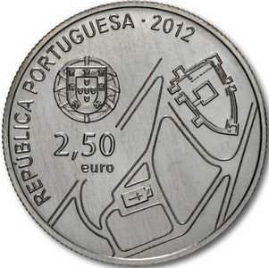 Португалия 2,5 евро 2012 год - ЮНЕСКО - Исторический центр города Гимарайнш