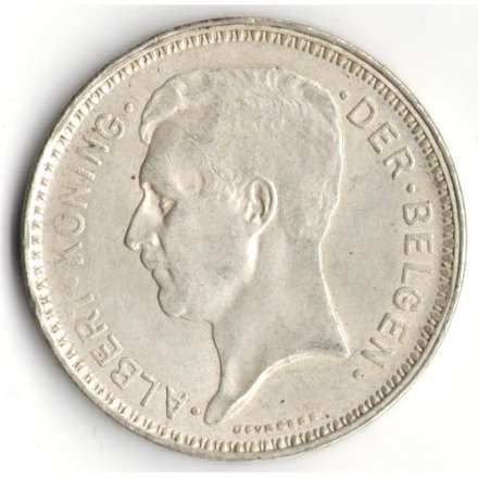 Бельгия 20 франков 1934 год (DER BELGEN)