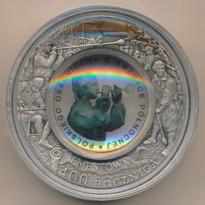 Польша 10 злотых 2008 год - 400 лет польским поселениям в Северной Америке