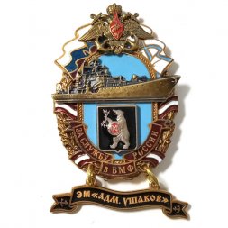 Знак За службу России в ВМФ. ЭМ "Адмирал Ушаков"