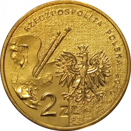 Польша 2 злотых 2010 год - Художники Польши 19-20 века. Артур Гротгер
