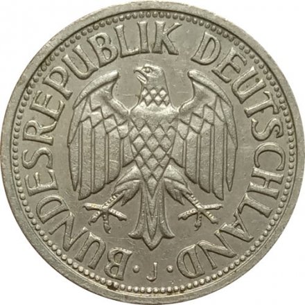 ФРГ 1 марка 1965 год (J)