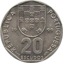 Португалия 20 эскудо 1999 год