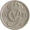 Швеция 10 эре 1921 год
