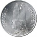 Ватикан 10 лир 1966 год