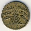 Веймарская республика 5 рейхспфеннигов 1925 год (J)