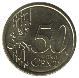 Монета Ватикан 50 евроцентов 2015 год