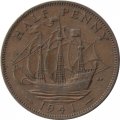 Великобритания 1/2 пенни 1941 год
