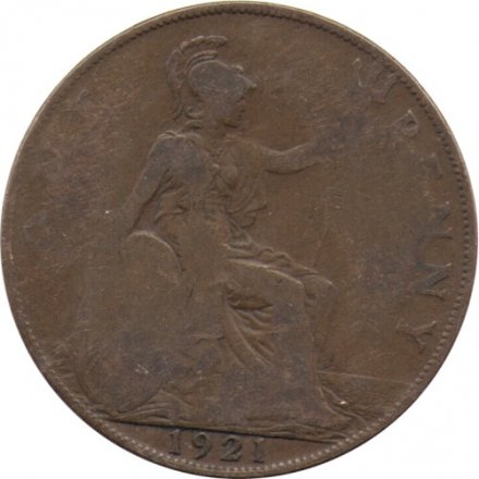 Великобритания 1 пенни 1921 год - Король Георг V