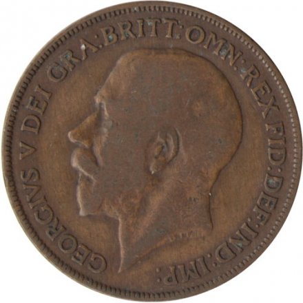 Великобритания 1 пенни 1921 год - Король Георг V