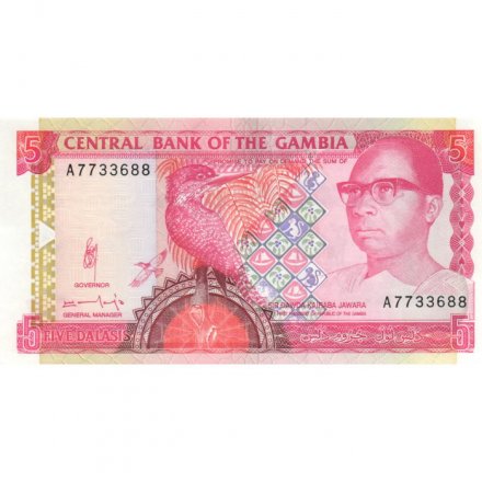 Гамбия 5 даласи 1991-1995 год - UNC