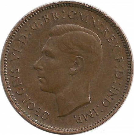 Великобритания 1 фартинг 1938 год - Крапивник