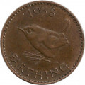 Великобритания 1 фартинг 1938 год - Крапивник
