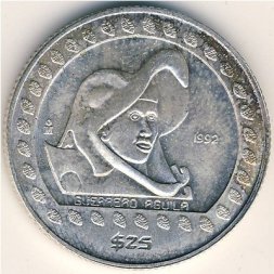 Мексика 25 песо 1992 год