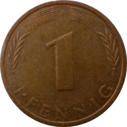 ФРГ 1 пфенниг 1974 год (J)