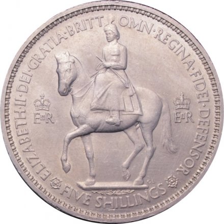 Великобритания 5 шиллингов 1953 год - Коронация
