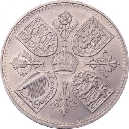 Великобритания 5 шиллингов 1953 год - Коронация