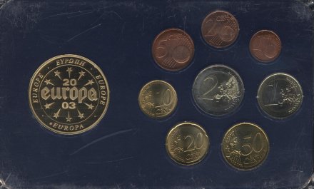 Евро серия Словакии 2009 года (8 монет + 1 жетон)