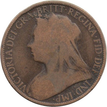 Великобритания 1 пенни 1896 год (бронза, коричневый цвет)