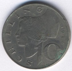 Австрия 10 шиллингов 1986 год