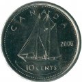 Канада 10 центов 2006 год (отметка монетного двора &quot;P&quot;)