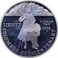 США 1 доллар 1992 год - 500-летие открытия Колумбом Америки