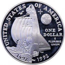 США 1 доллар 1992 год - 500-летие открытия Колумбом Америки