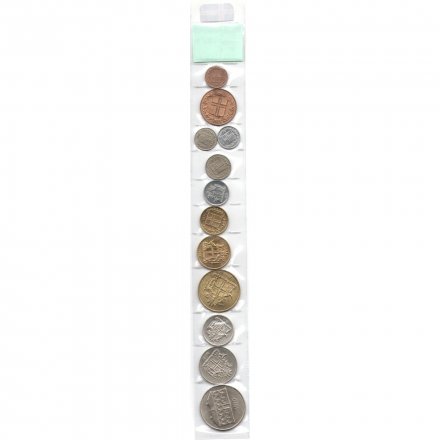 Набор из 12 монет Исландия 1944 - 1980 год (в запайке)