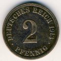Германия 2 пфеннига 1913 год