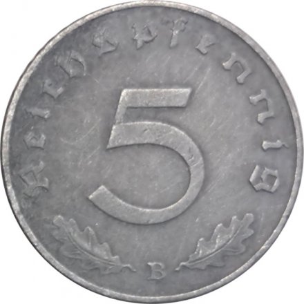 Третий Рейх 5 рейхспфеннигов 1940 год (B)