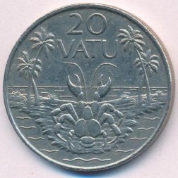 Монета Вануату 20 вату 1995 год - Краб