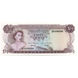 Багамские острова 50 центов 1968 год UNC