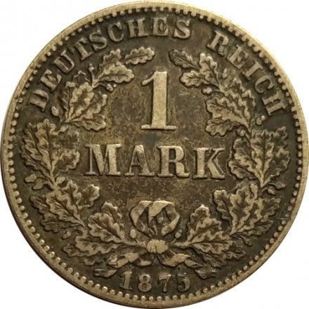 Германия 1 марка 1875 год (C)